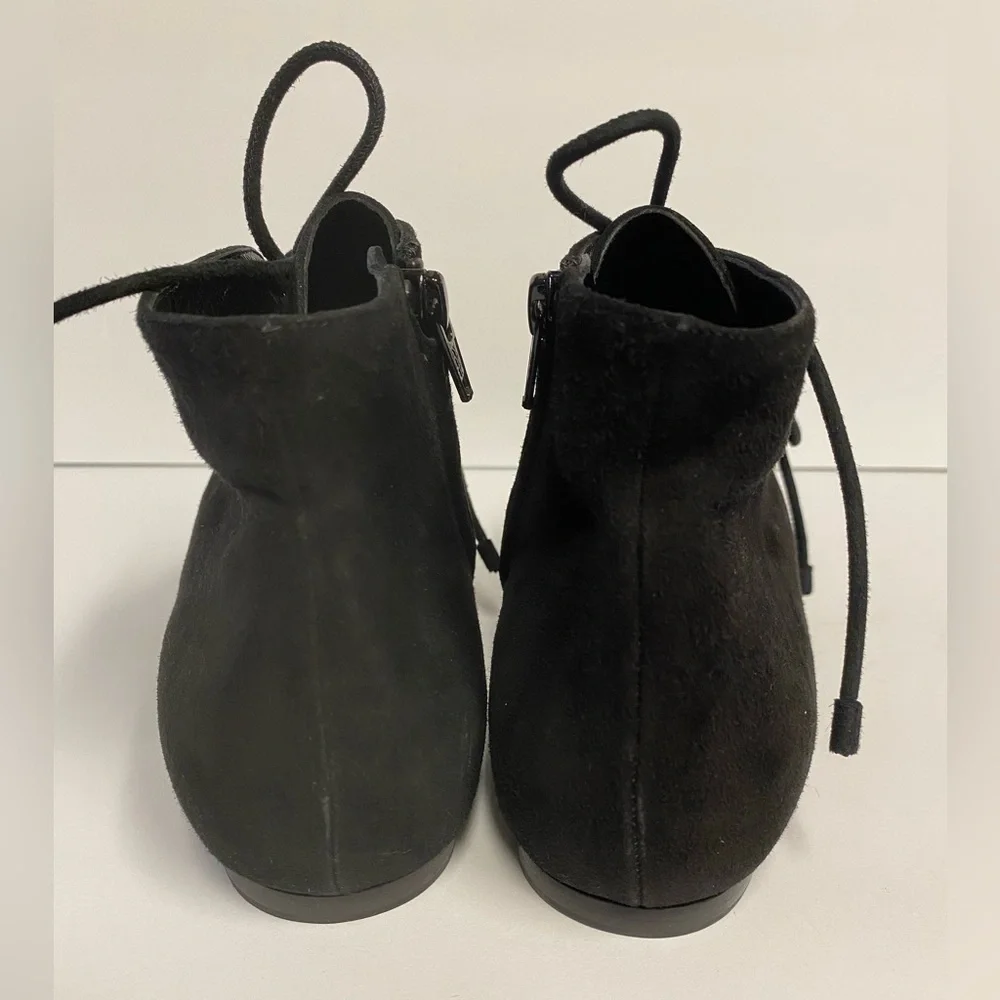Balenciaga flat ankle boots suede lace up black 38 - Picture 5 of 9